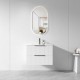 3D-2W 750x450x550mm White Wall Hung Plywood Vanity with Ceramic Basin